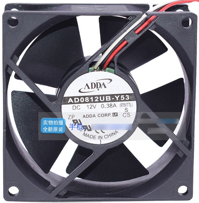 ADDA AD0812UB-Y53 12V 0.38A 3wires Cooling Fan ADDA AD0812UB-Y53 12V 0.38A 3wires Cooling Fan